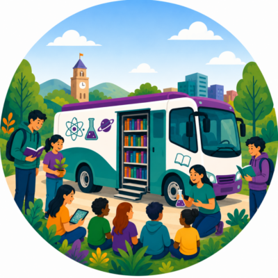 Conocimiento en movimiento: acercando la ciencia a los pueblos con el Bibliobús" es un proyecto de divulgación científica de la Universidad de León cuyo objetivo es acercar la ciencia experimental al alumnado de infantil y primaria del entorno rural de la provincia.